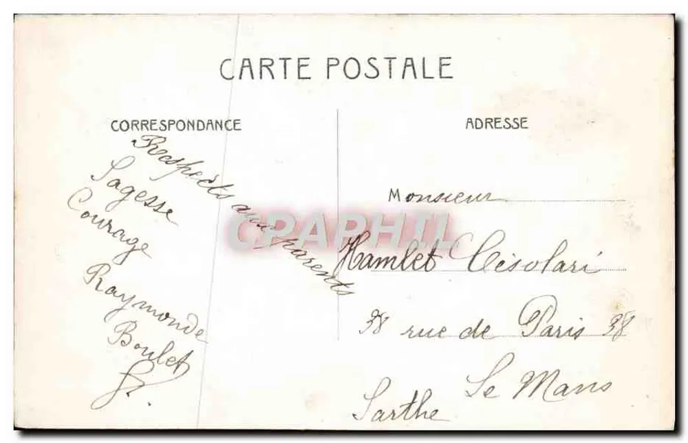 Crèvecoeur-le-Grand — Die Gendarmerie — Edit. Pelletier-Ronssel - Rückseite