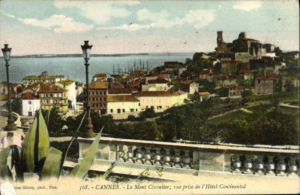 CANNES - Der Mont Chevalier, Ansicht vom Hotel Continental — Verlag Giletta, Nizza, n° 508 - Vorderseite