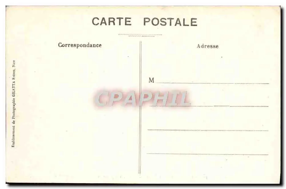 CANNES - Der Mont Chevalier, Ansicht vom Hotel Continental — Verlag Giletta, Nizza, n° 508 - Rückseite