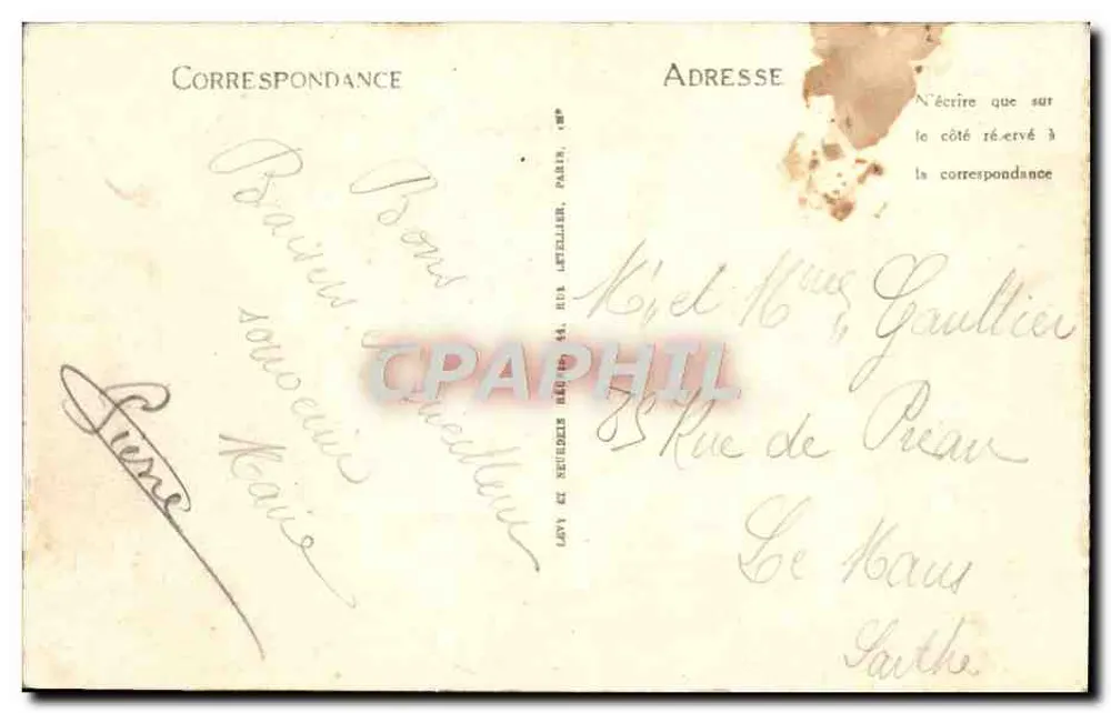 Cherbourg — L'Avant-Port und Quai Caligny — I.L. — n°214 - Rückseite