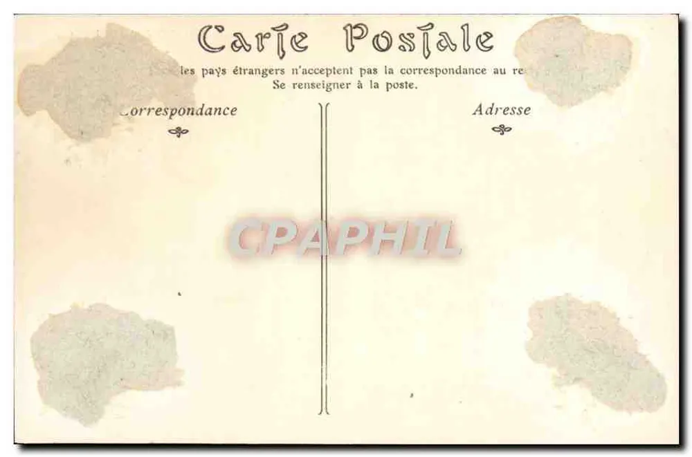 Castelo de CHANTILLY — A Entrada — ND Phot - Verso