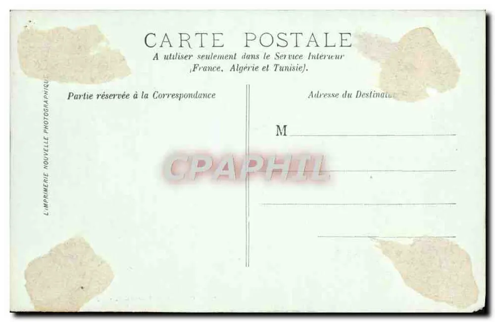 Castelo de Chantilly - A Biblioteca — M. V. Robineau, lib.-editora - Chantilly - Verso