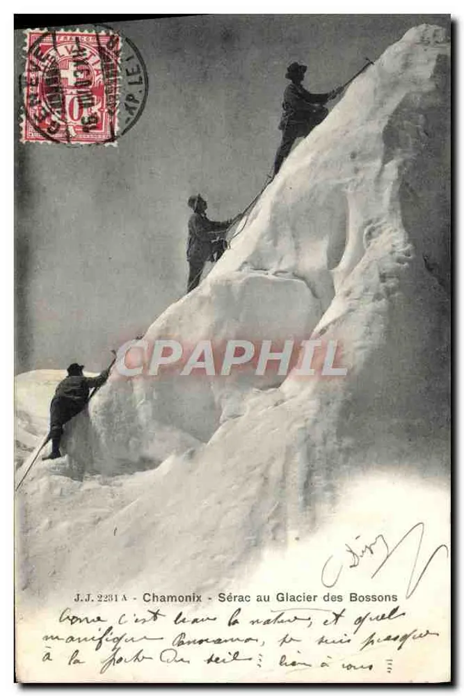 Chamonix - Sérac am Bossons-Gletscher — J.J. 2231 A — Julien frères, Genf - Vorderseite