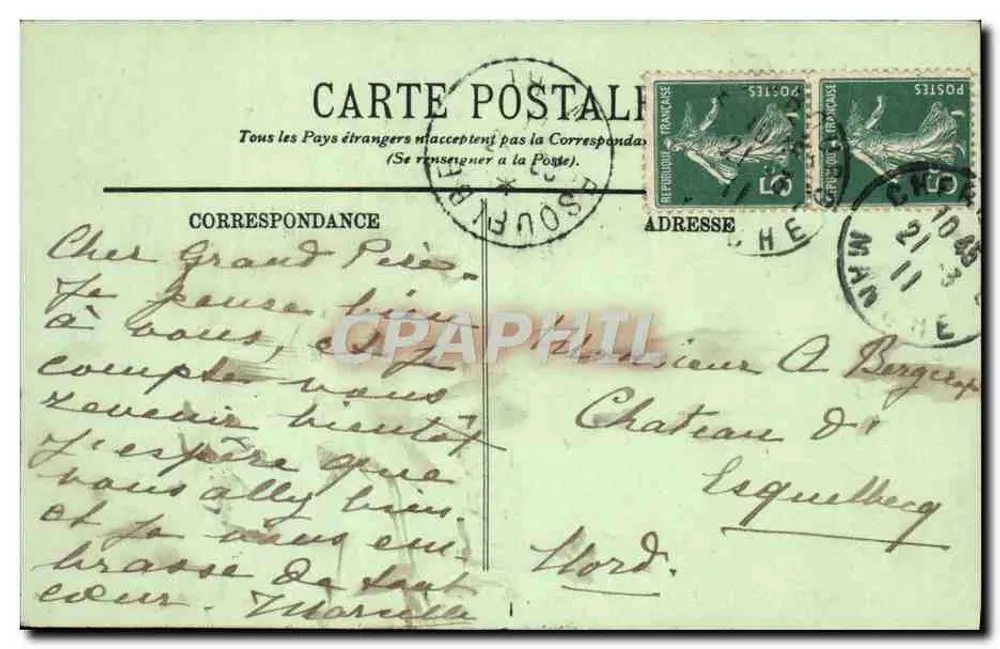 Marineflotte — "Pothuau", Panzerkreuzer — LL. - Rückseite