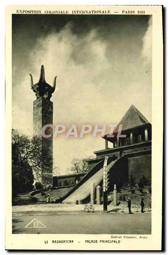Madagaskar — Hauptfassade — Internationale Kolonialausstellung — Paris 1931 - Vorderseite
