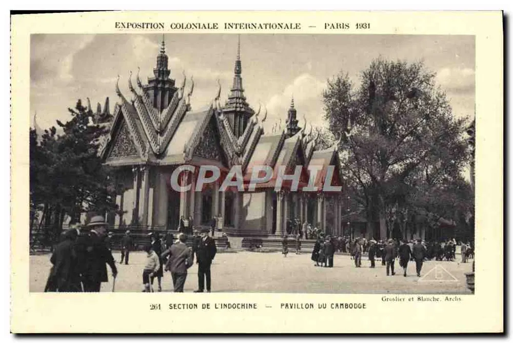 Internationale Kolonialausstellung — Paris 1931 — Abschnitt Indochina — Pavillon Kambodschas — Groslier et Blanche, Archis - Vorderseite
