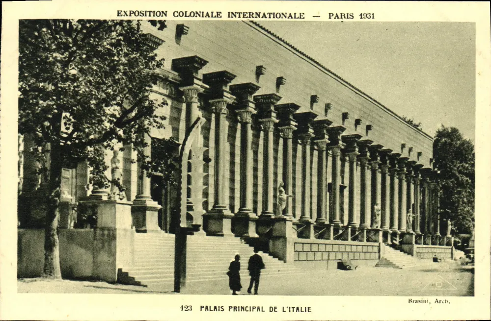 Hauptpalast Italiens — Internationale Kolonialausstellung — Paris 1931 — Brasini, Arch. - Vorderseite