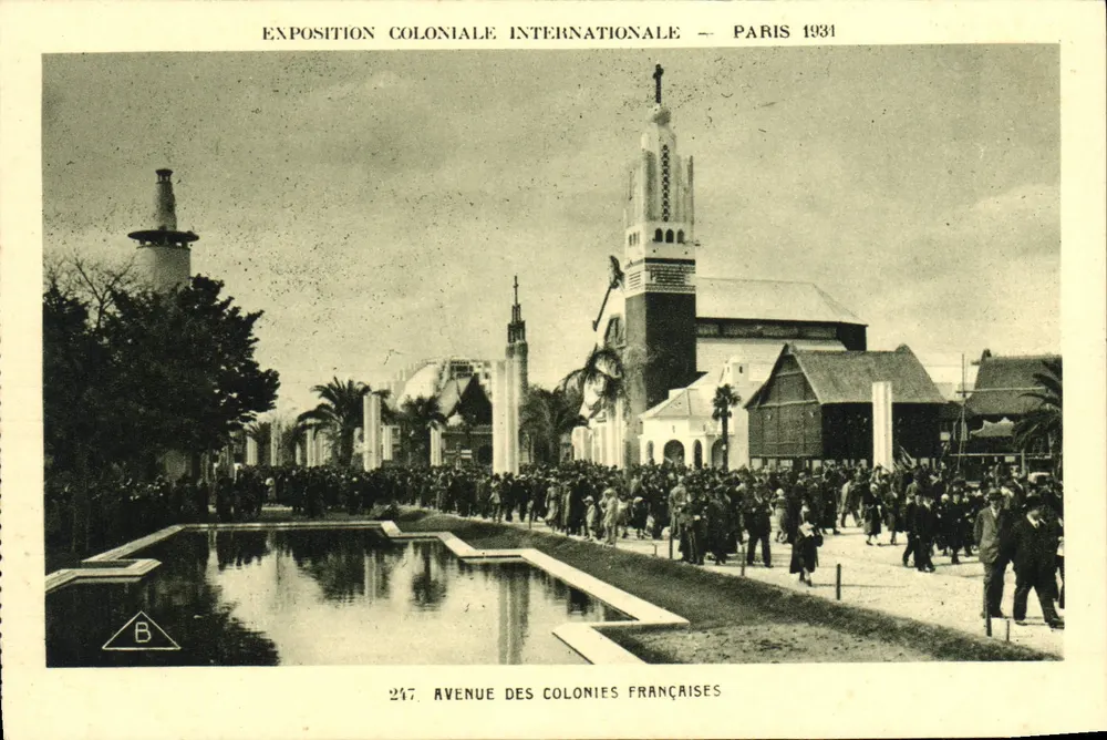 Avenue der französischen Kolonien — Internationale Kolonialausstellung — Paris 1934 — Verlag Braun & Cie, Druck Paris - Vorderseite