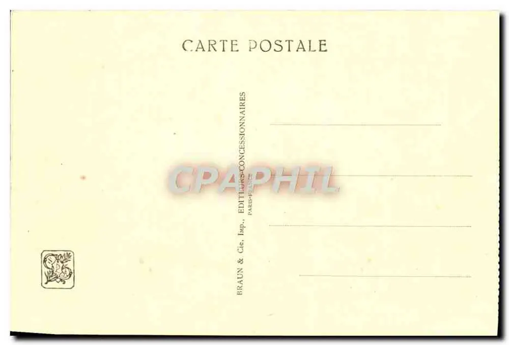 Avenue der französischen Kolonien — Internationale Kolonialausstellung — Paris 1934 — Verlag Braun & Cie, Druck Paris - Rückseite