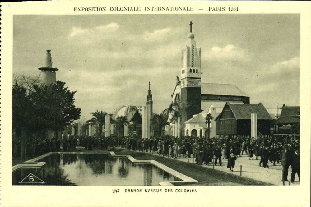 Internationale Kolonialausstellung — Paris 1931 — Große Avenue der Kolonien — Verlag Braun & Cie, Nr. 247 - Vorderseite