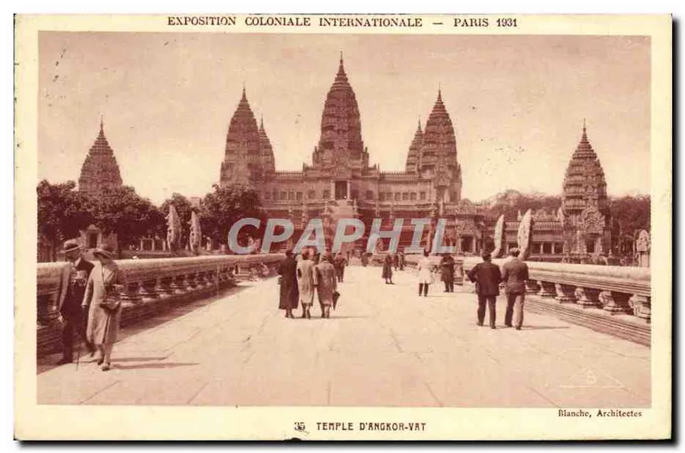 Tempel von Angkor-Vat — Internationale Kolonialausstellung — Paris 1931 — Blanche, Architekten - Vorderseite