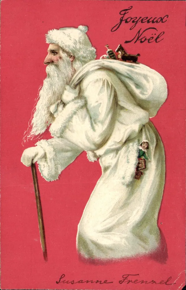 Weihnachtsmann — mit Geschenkesack — Susanne Frennel - Vorderseite