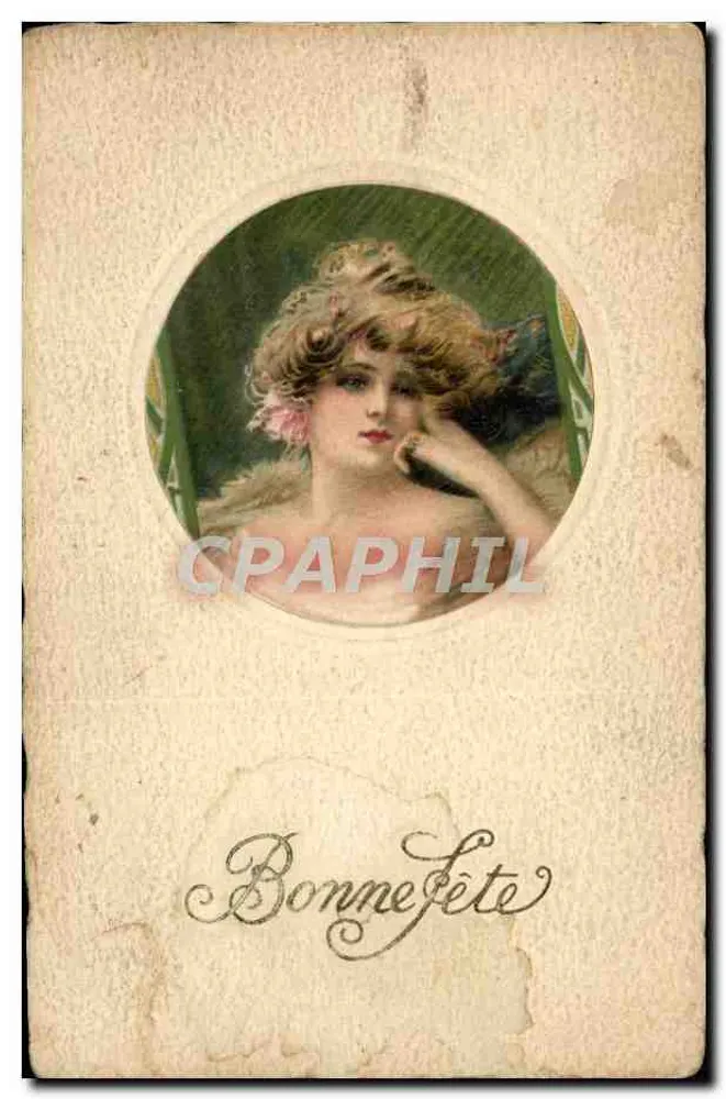 Jeune femme — portrait en ovale — éditeur non identifié - Vorderseite