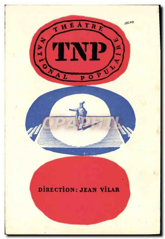 Teatro Nacional Popular — Direção Jean Vilar — editor Jacno - Frente