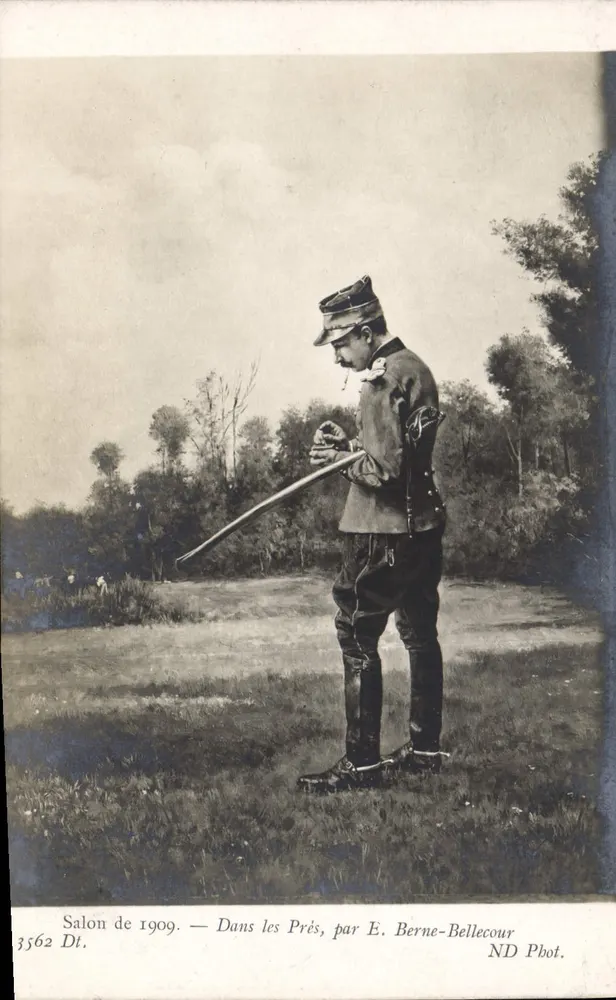 In den Wiesen — Salon de 1909, von E. Berne-Bellecour - Vorderseite