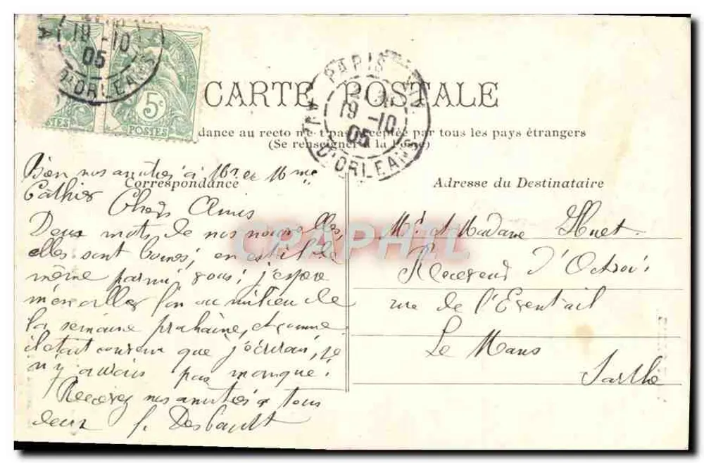 Parc Monceau (14. Bezirk) — Künstlerische Ansicht — Sammlung F. Fleury - Rückseite