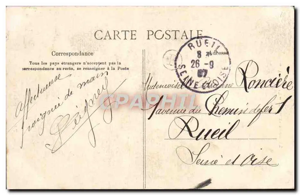 A Normandia — "Bilhete postal antigo" — Retorno da Pesca — Bilhete postal antigo - Verso