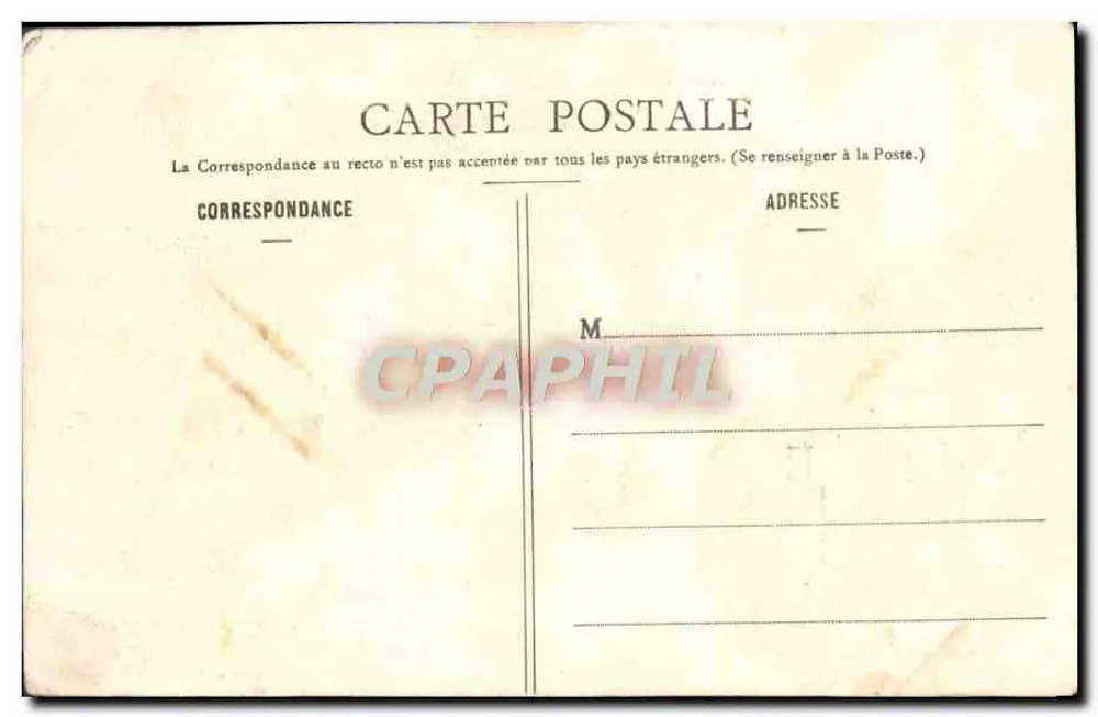 Agent postal — homme en uniforme avec texte imprimé — éditeur A. BONNET à BÉZIERS - Verso