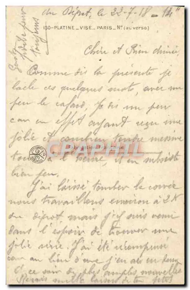 Ich schreibe Ihnen einige Worte in der Hoffnung — Patriotic 1270 — Verlag Patriotic - Rückseite