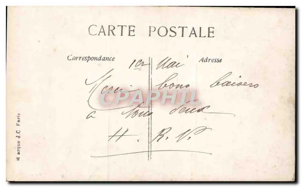 Gelungene Wünsche — Blumendekoration und Haus — Verlag J.C. Paris, Nr. 7628 - Rückseite