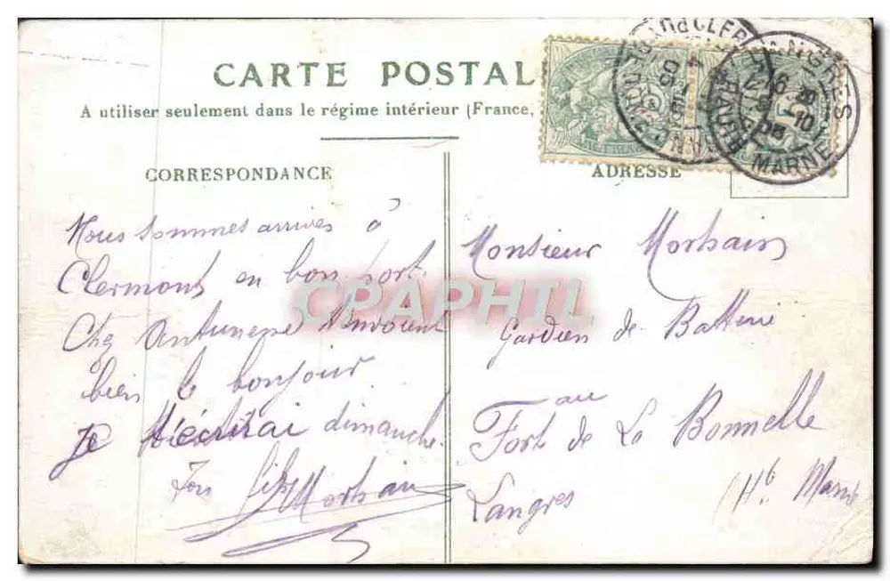 Jeunes paysans au crépuscule — scène de champ avec charrette — éditeur anonyme - Rückseite