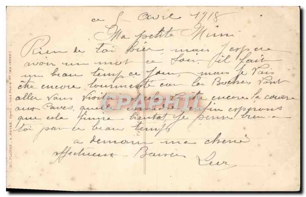 Couple amoureux — scène romantique — ZED 284 - Verso