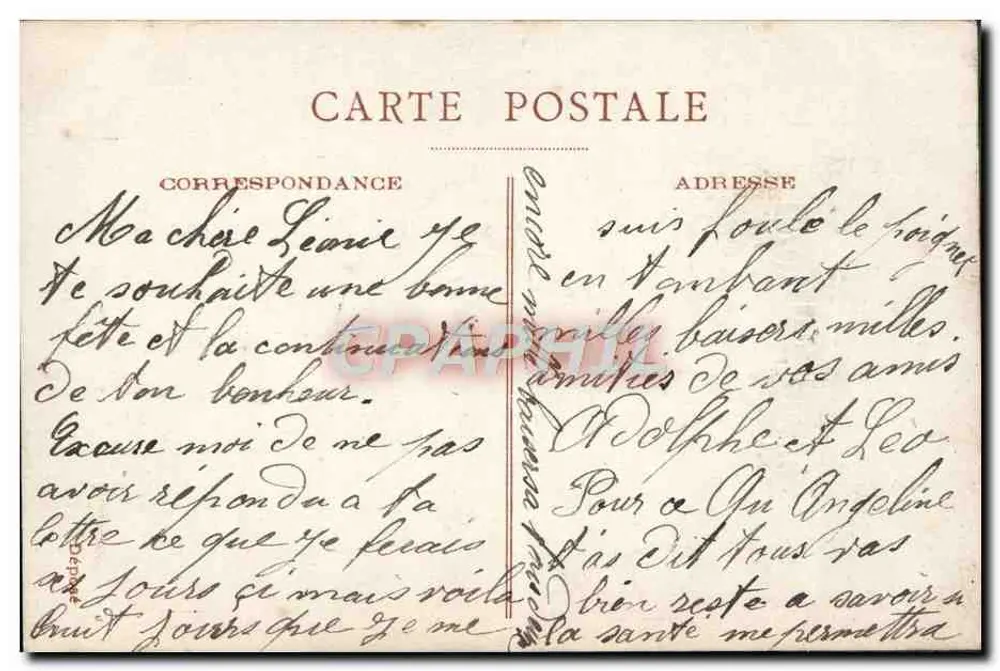 Paar — Frohe Geburtstagskarte — Le Normand Phot. - Rückseite