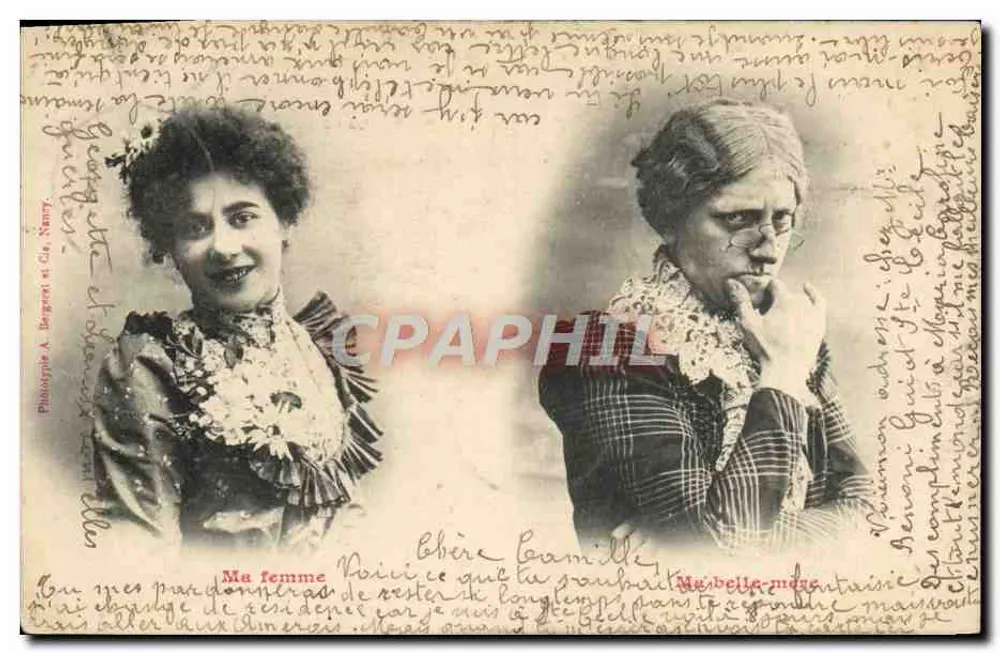 Zwei Frauen — Portrait — Phototypie A. Bergeret et Cie, Nancy - Vorderseite