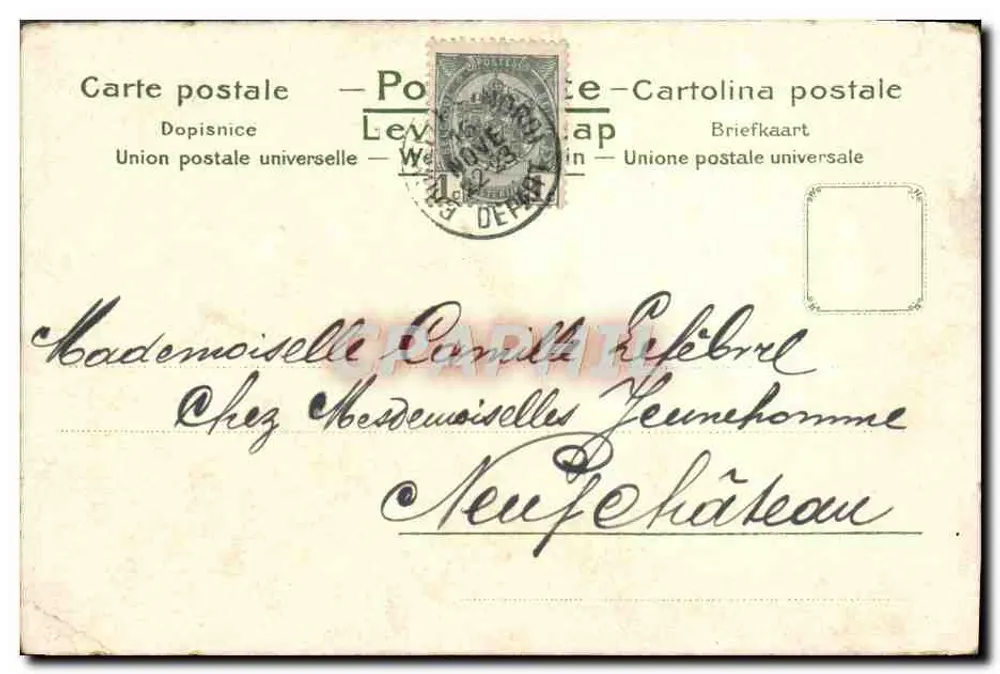 Deux gnomes buveurs — scène humoristique — éditeur Levé imprimeur sur la carte, n° 1278 - Verso