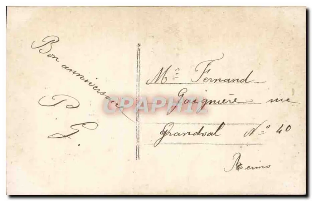 Femme avec roses — Anniversaire — Éditeur anonyme, n° 639 - Verso
