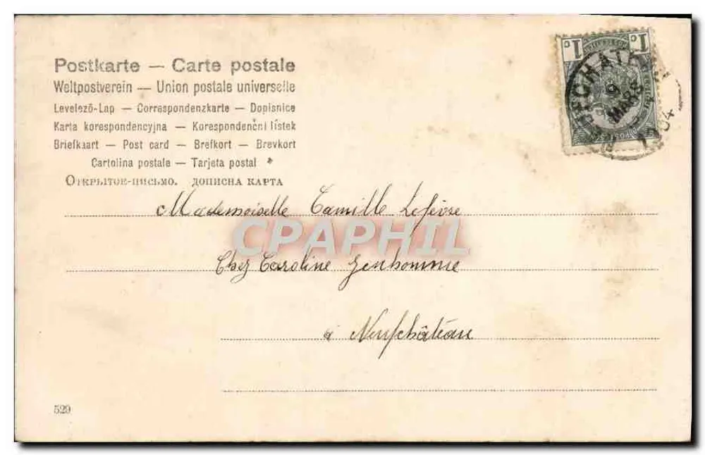 Femme en robe fleurie — couronne de fleurs — Lemoire Louis - Verso