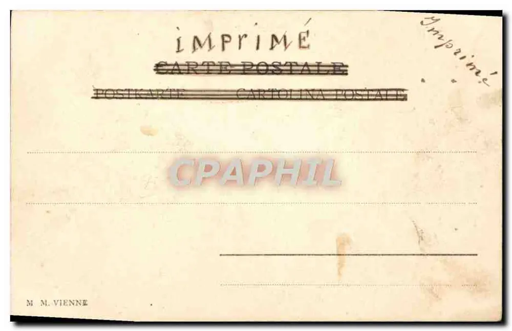Frau und Kind — Neujahr — M. M. Vienne - Rückseite