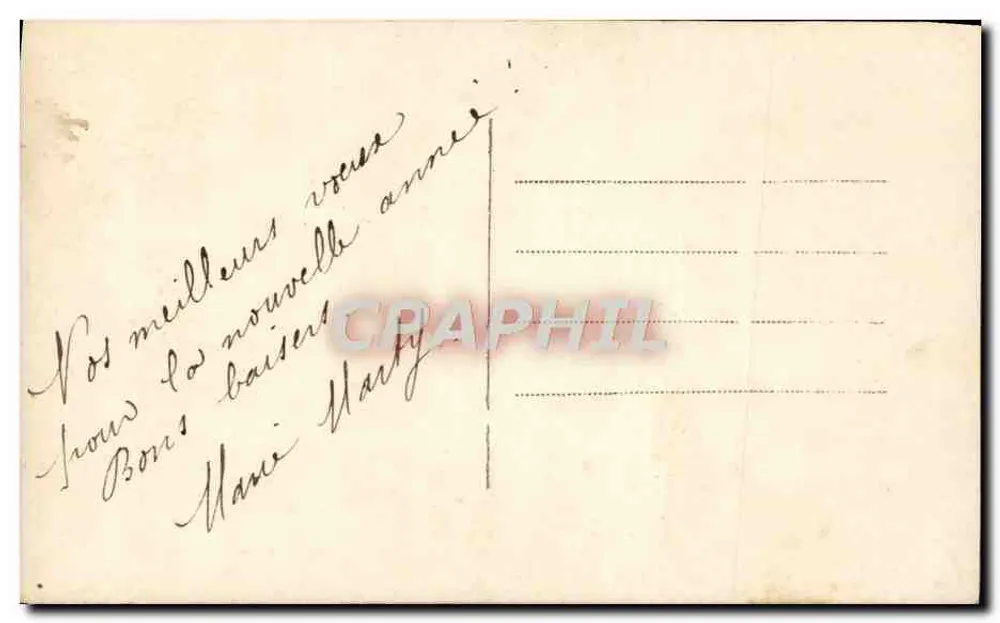 Fille en robe rose — 'Heureuse Année' — Pola, n° 3101 - Verso