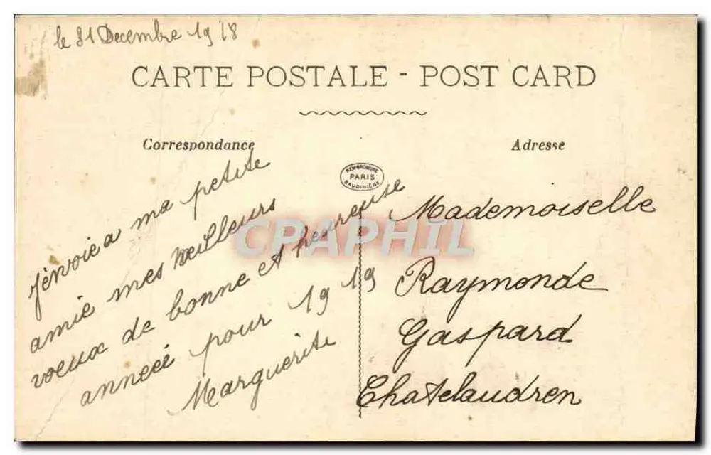 Współczesne życzenia — Róże w słoiku — La Pensée, n° 646 - Rewers