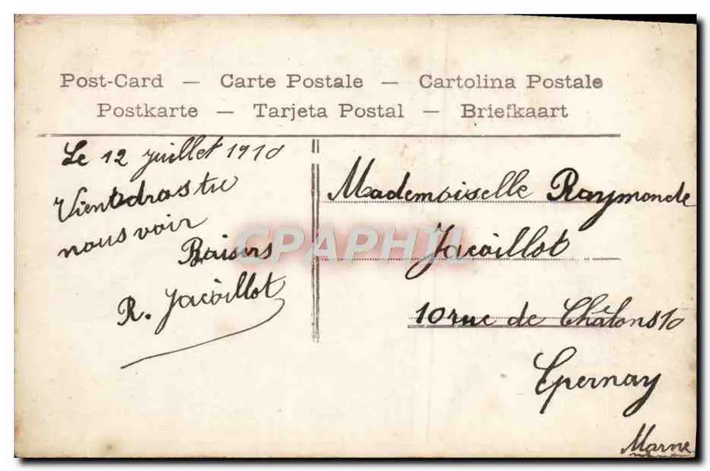 Elegante Dame — Gemalter Landschaft — Serie 541, Verlag AÉRO - Rückseite