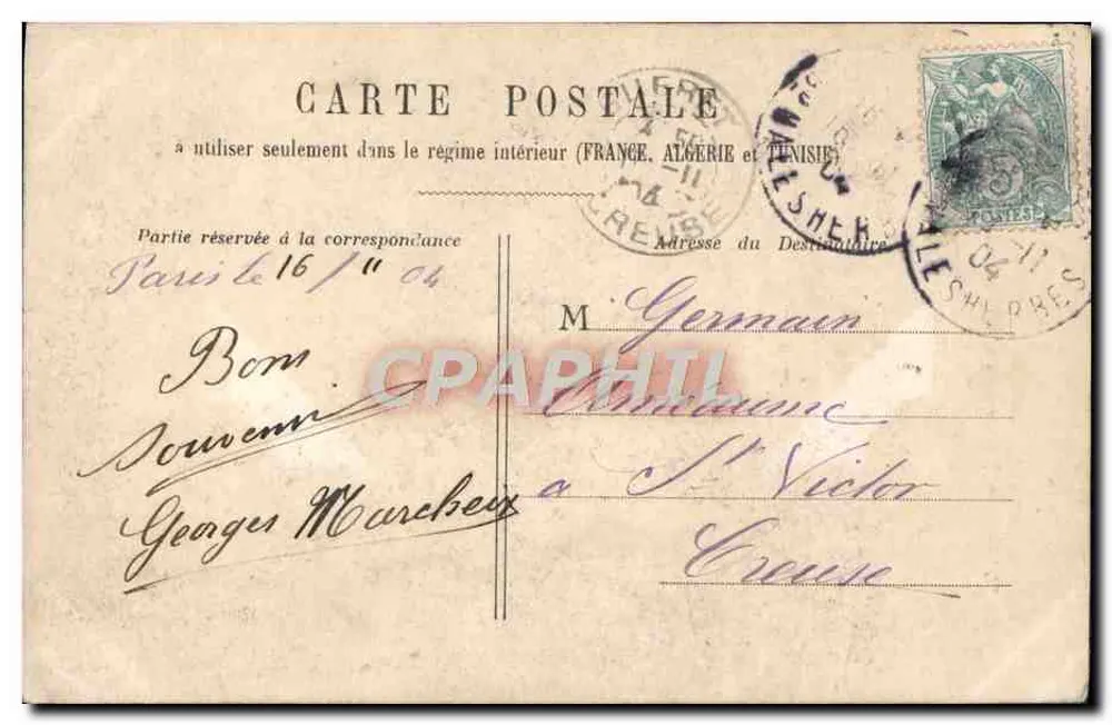 Liebe an Bord eines Schiffes — Georges Maschoeix — Seriennummer nicht sichtbar - Rückseite