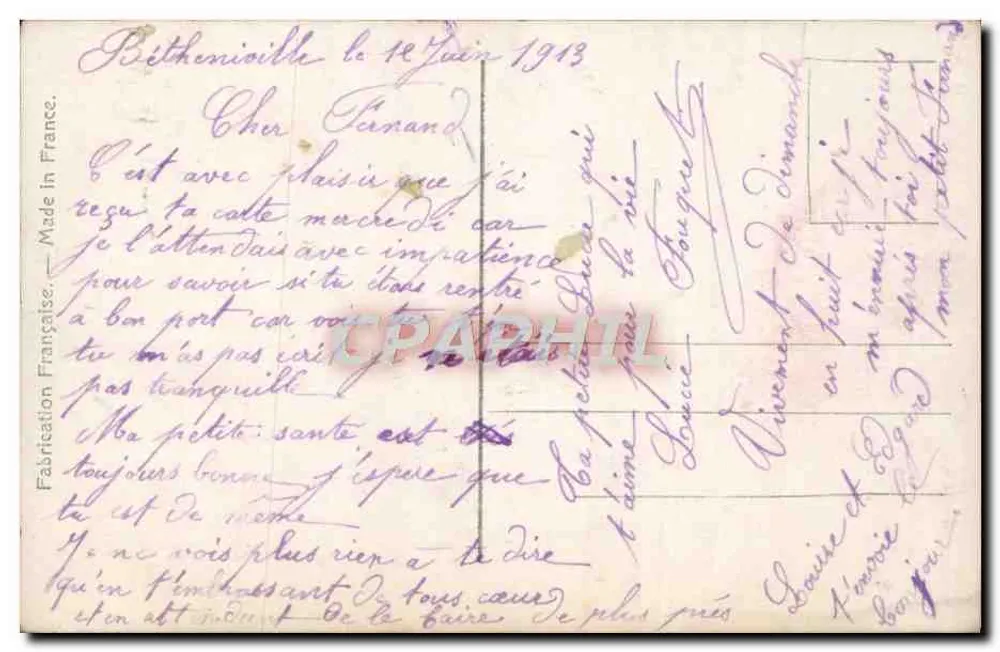Liebespaar — zärtliche Szene — REX 4467 - Rückseite
