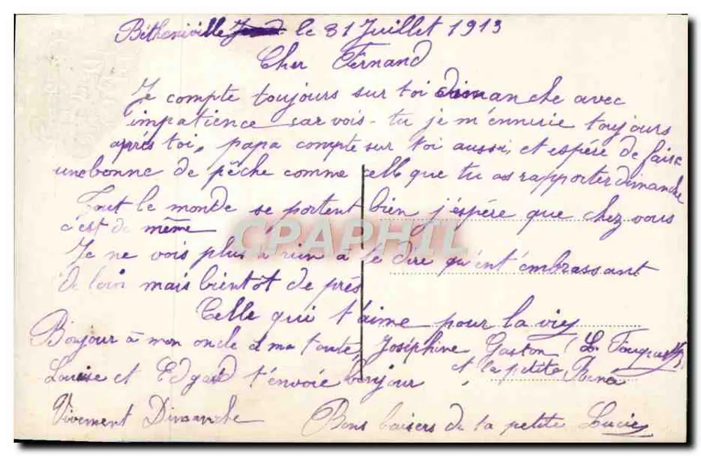 Liebespaar — romantische Szene — Verlag 'Dolce Pensées', Nr. 81 - Rückseite