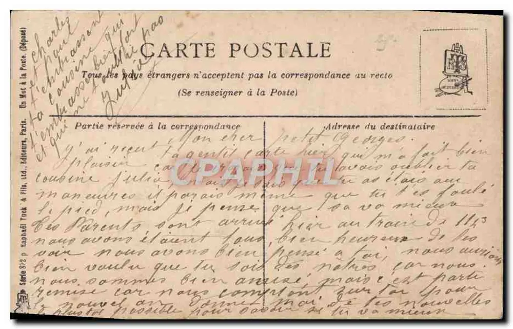 Junge Frau mit Blumen — Portrait — Verleger: Tonn & Vils. Ltd. Adenura, Paris - Rückseite