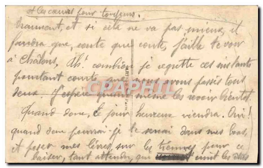 Matrose, der auf das Portrait einer Frau blickt — La Favorite, n° 2385 - Rückseite