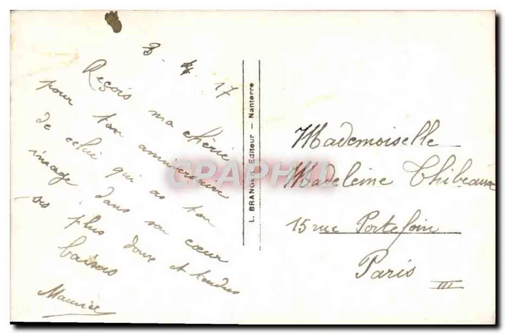 रंगीन गुलाब — खुशी के जन्मदिन — एल. ब्राउन एडिटर, नैंटर, संख्या 4163 - पीछे