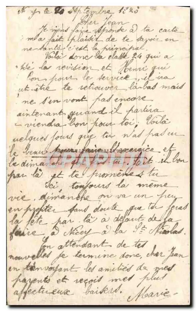 Flores — buquê de margaridas e astros — SAPI Paris 1129 - Verso