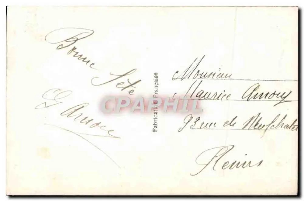 Arranjo de flores — Feliz Aniversário — RP Paris 1319 - Verso