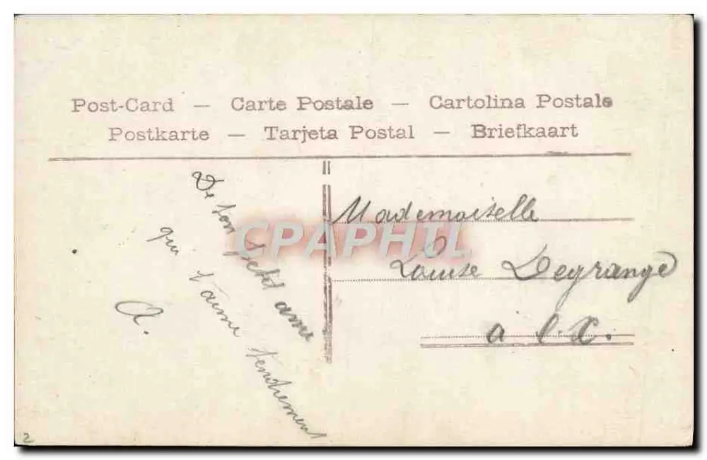 Frau in einem Kleid im Stil der Belle Époque — Ein Kuss — AÉRO n°549 - Rückseite