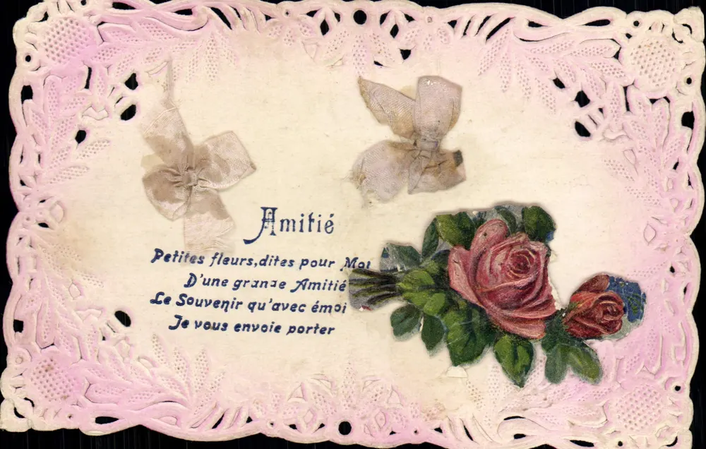 Amizade — Pequenas flores, ditas por mim — Carta postal - Frente
