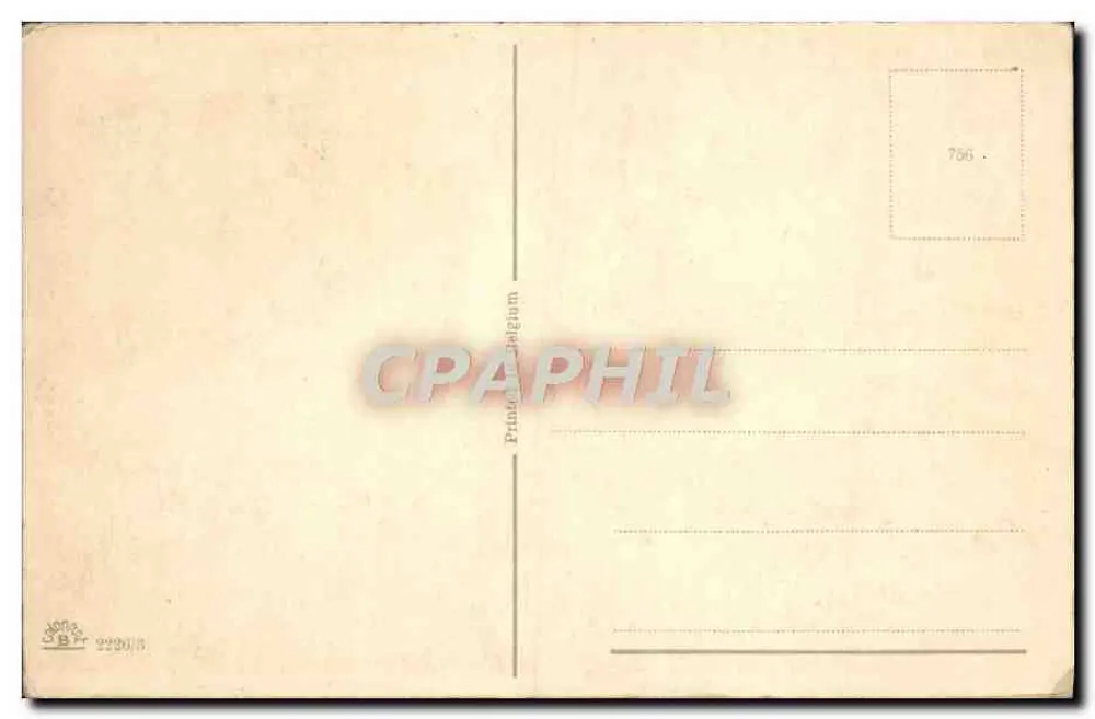 Château de style Tudor — jardin fleuri — éditeur imprimeur non visible - Verso