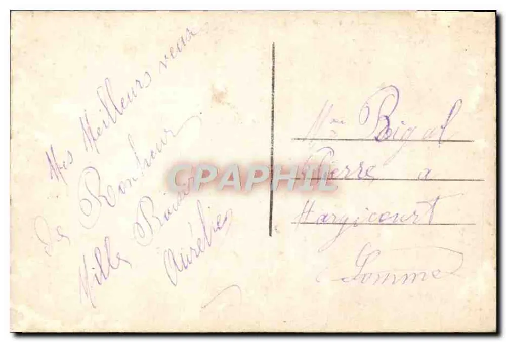 Junge Frau in blauer Robe mit Blumenbouquet — Frohe Neujahr — DIX PARIS 2322 - Rückseite