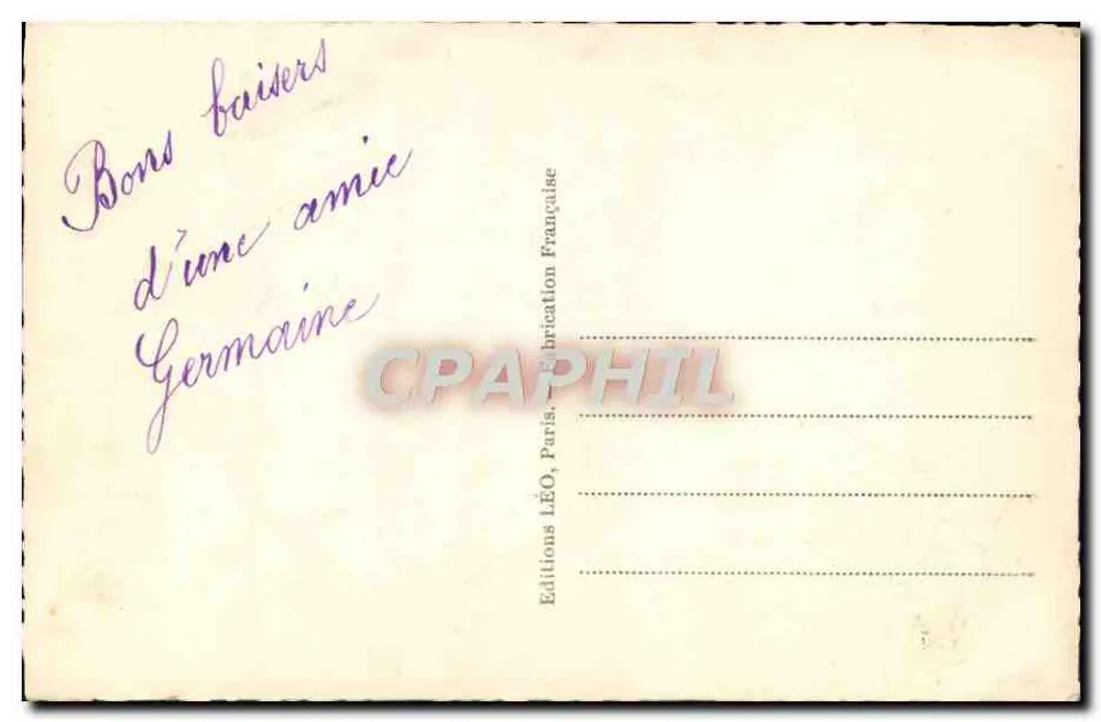 Lächelnde Frau — Geburtstagskarte — Léo, Paris, n° 5250 - Rückseite