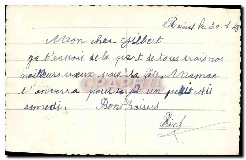 Enfant — portrait avec fleurs — JG, n°123 - Verso
