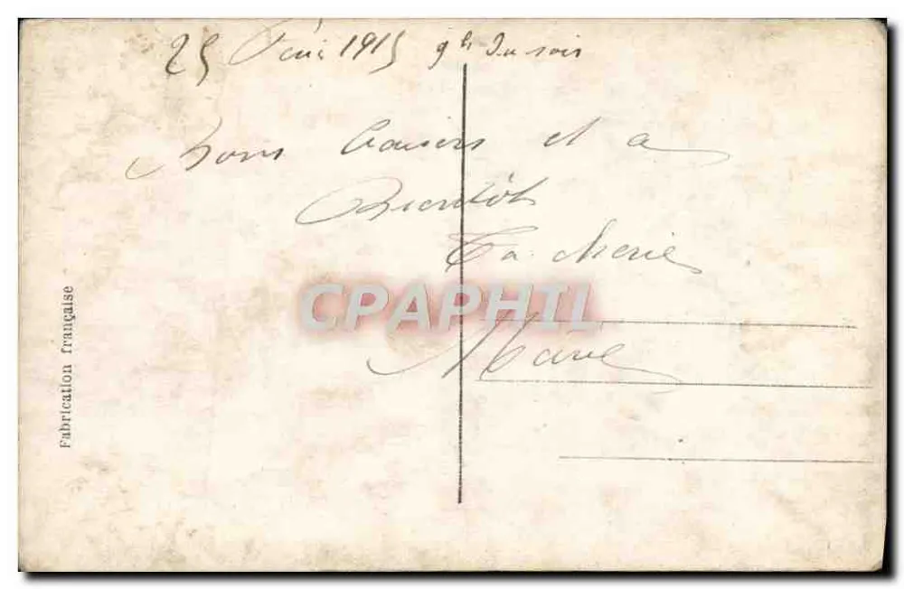 Frankreich — Frankreich ist müde von der Tyrannei — Verlag PARIS n°554 - Rückseite